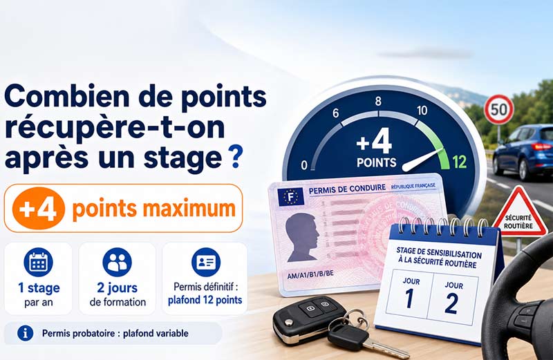 Combien de points récupère-t-on après un stage ?